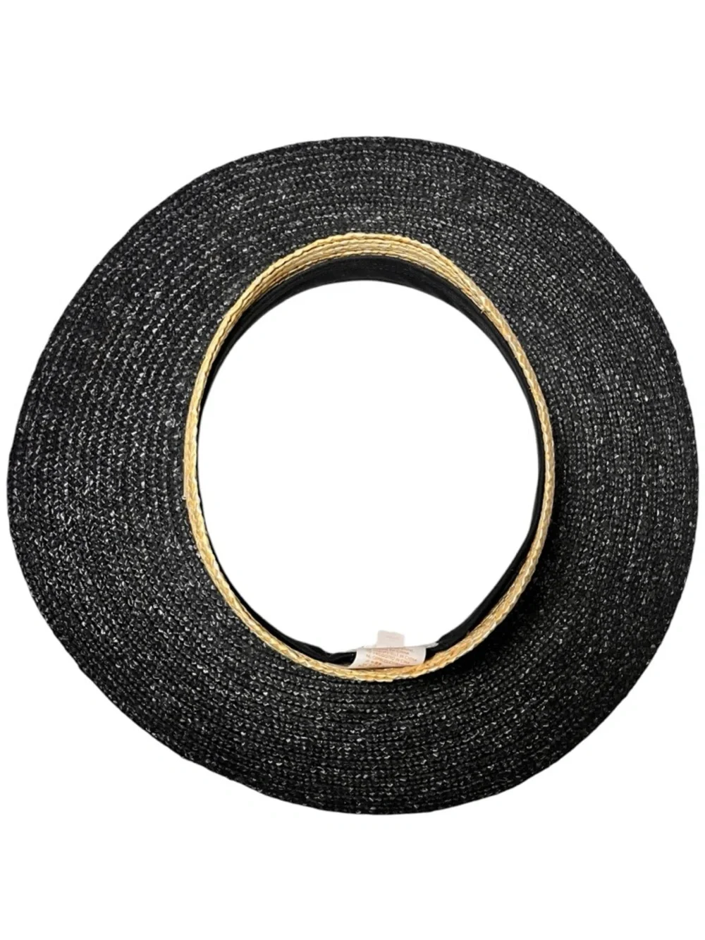 BRIXTON Joanna Wheat Straw Hat in Black and Honey Sz M/L